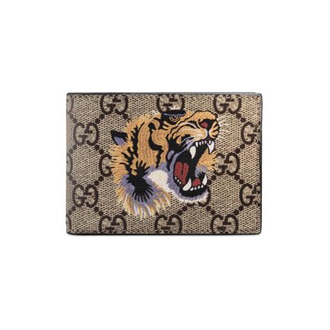 gucci supreme tiger wallet|gucci snakeskin wallet.